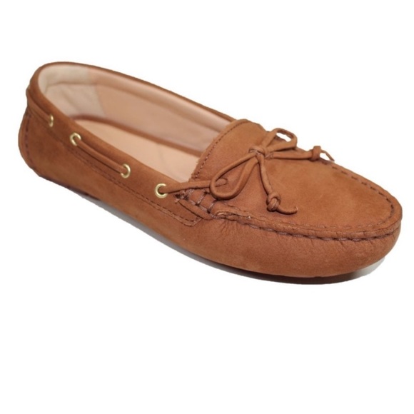 Clarks Mocc Boat 2 Tan Nubuck Leather Womens Slip On Moccasin Shoes SZ 8 - Picture 3 of 10